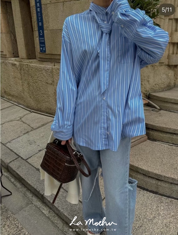 領帶設計直條紋襯衫